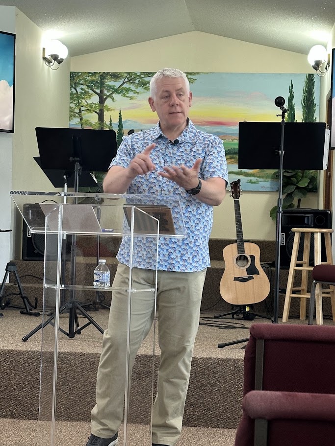 Pastor Randy Stone preaching at Waymaker Church